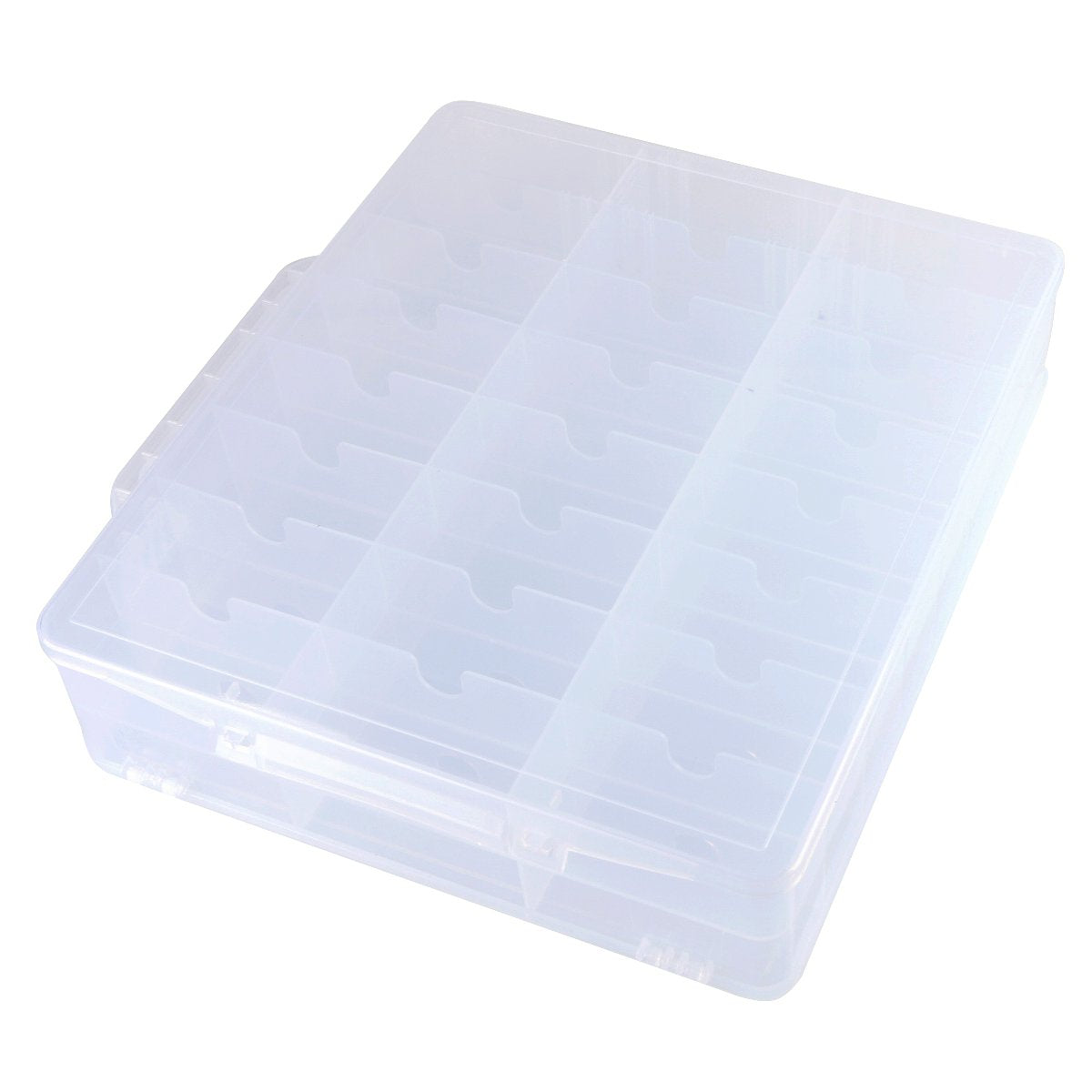 Kissbuty dust-free clear case protects bottles while organizing