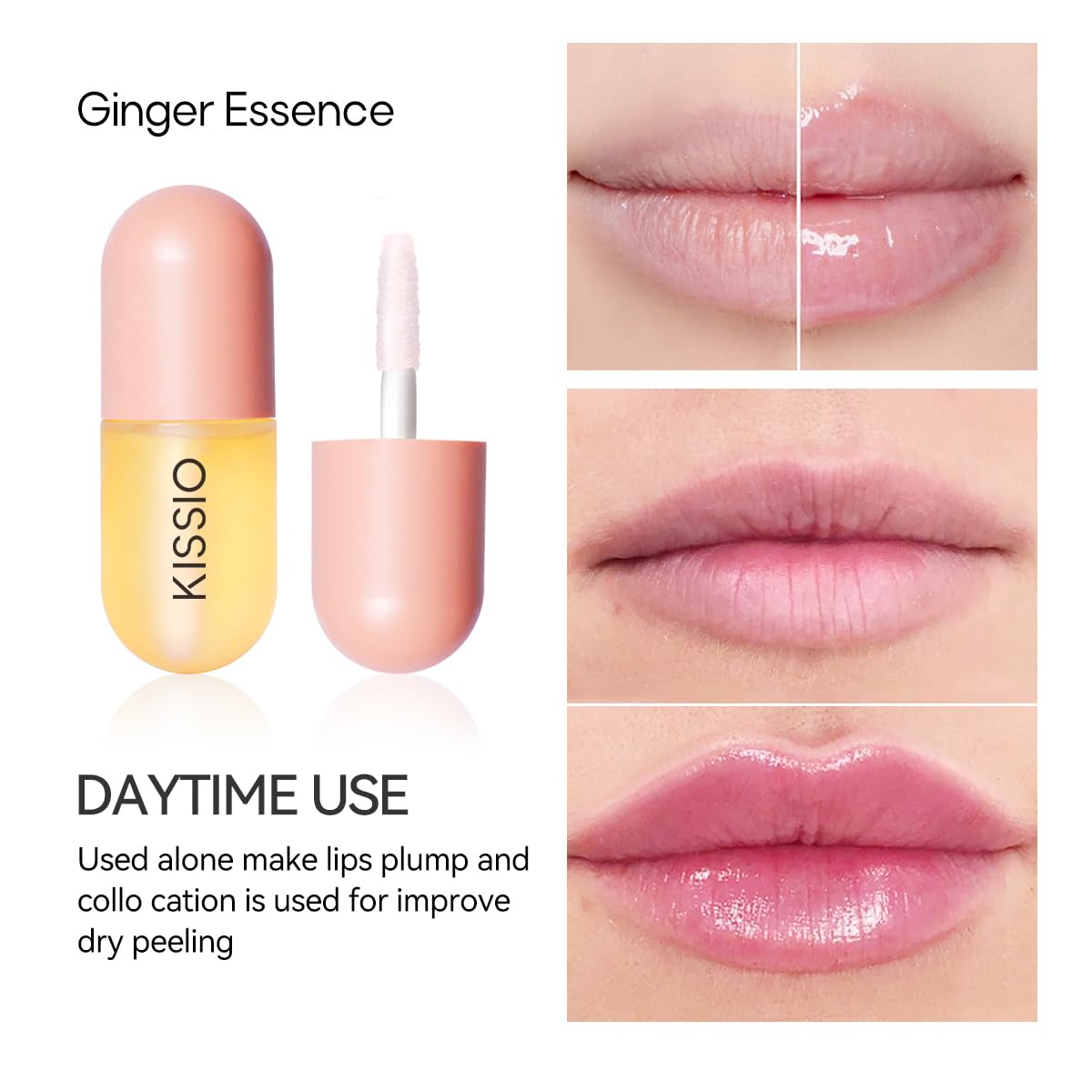 KISSIO conjunto potenciador de volumen para labios, dos tubos compactos para llevar.
