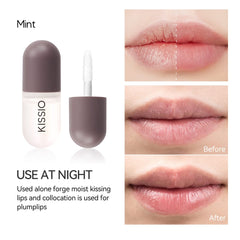 KISSIO conjunto potenciador de volumen para labios, jengibre visible en la fórmula.