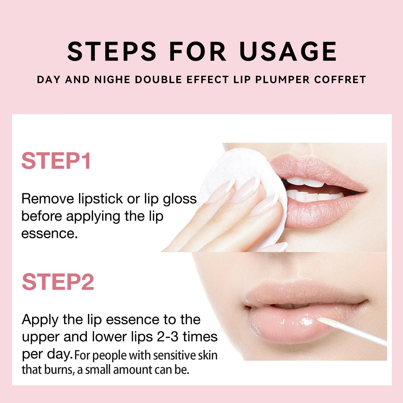 KISSIO conjunto potenciador de volumen para labios, menta fresca para sensación prolongada.
