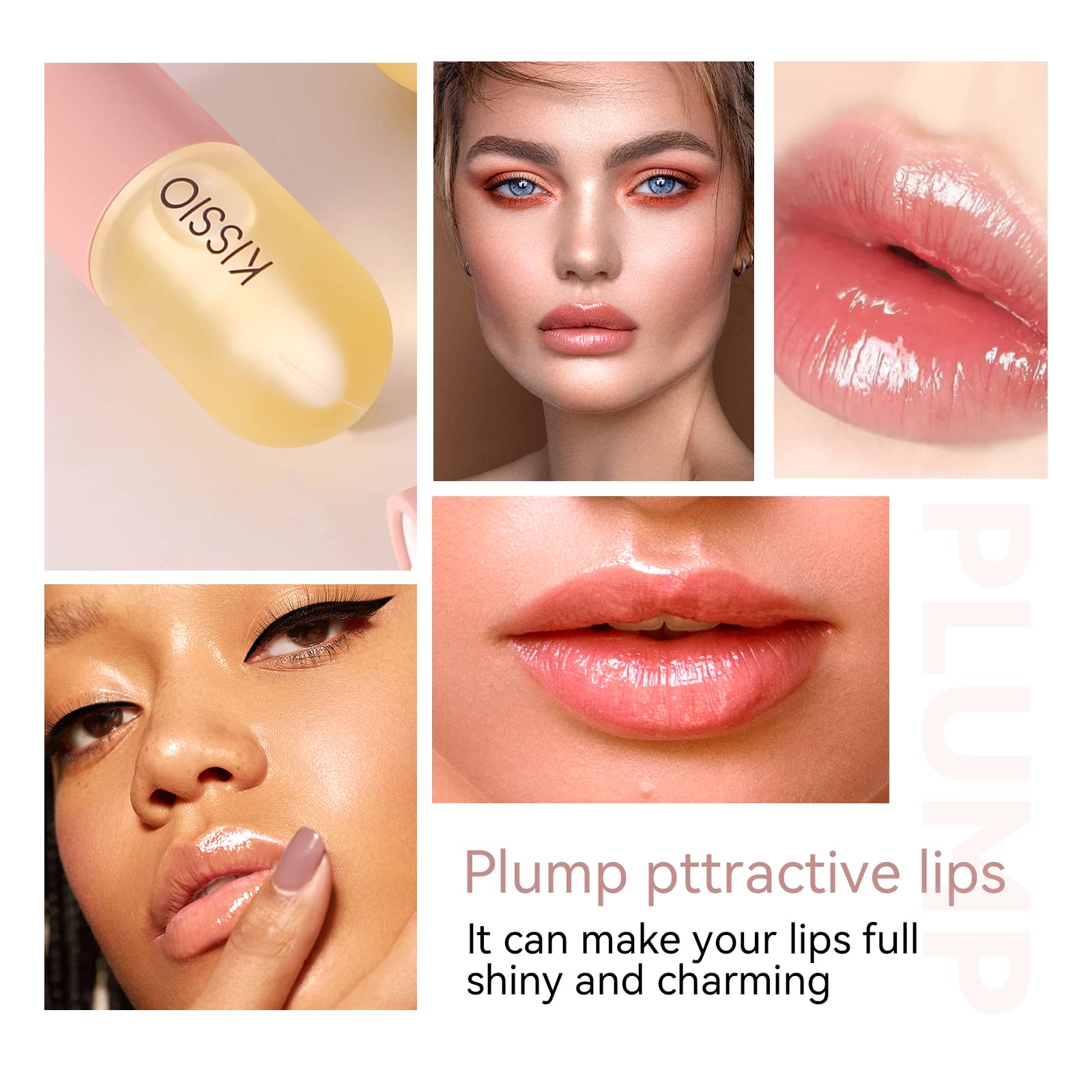 Voluminizador de labios KISSIO, tamaño compacto para bolsos y bolsillos.