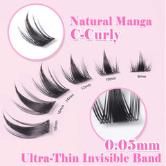 Kisslily Anime Lashes 8-18mm Mixed for creative looks and adjustable length