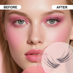 Kisslily DIY natural eyelash extension kit opened for at-home use.