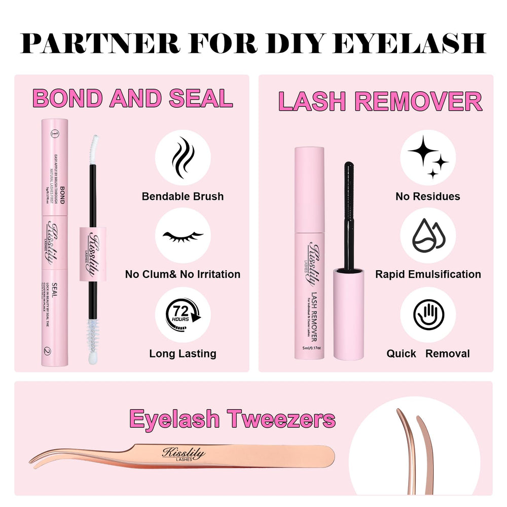 Kisslily lash remover for safe, gentle cleanup after wear.