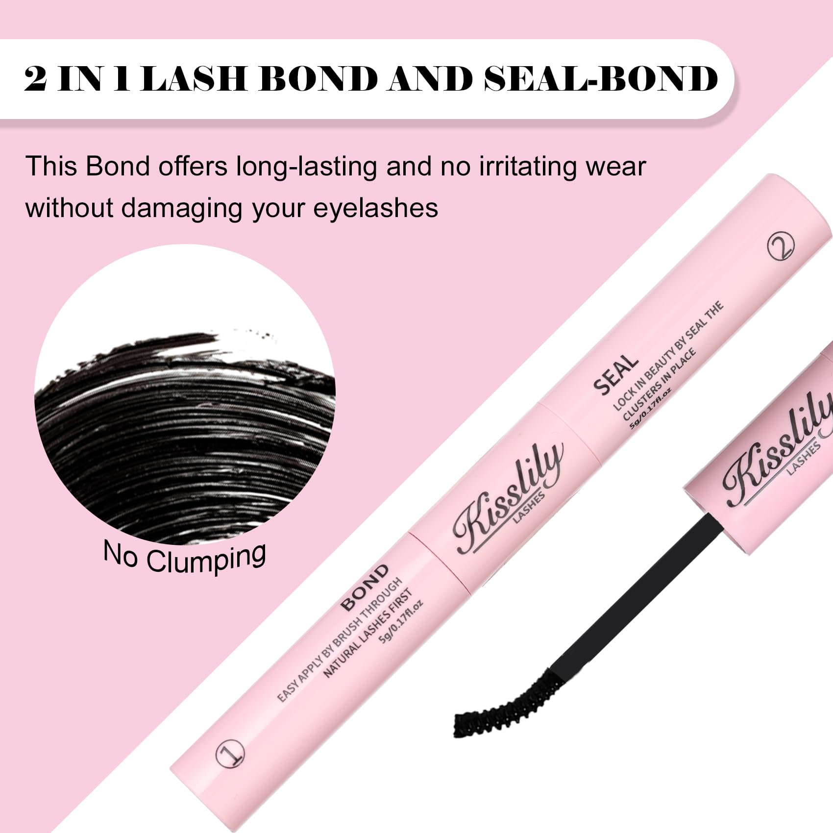 Kisslily Waterproof Lash Glue shows sweatproof, long-lasting hold.