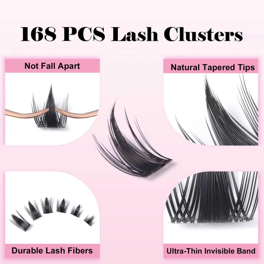 Kisslily Wispy DIY Eyelashes for comfortable wear and subtle volume