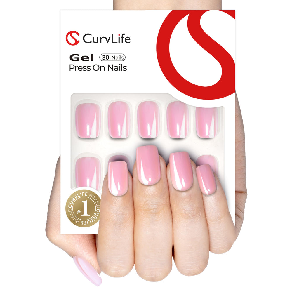 Kit CurvLife con 30 puntas de gel y 15 tallas para ajuste perfecto.