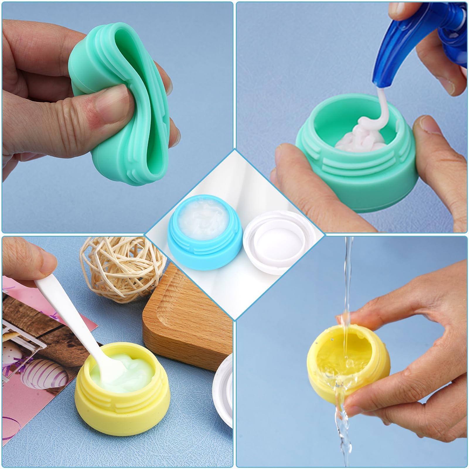Kitchen GIMS clear bag keeps all travel containers organized in luggage.