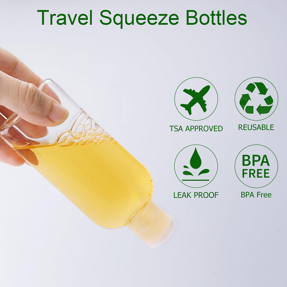 Kitchen GIMS TSA-approved 100ml bottles ideal for carry-on liquids.