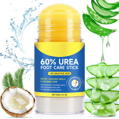 KITNOBLIS 60% Urea Foot Care Stick applying on dry heel for targeted relief.