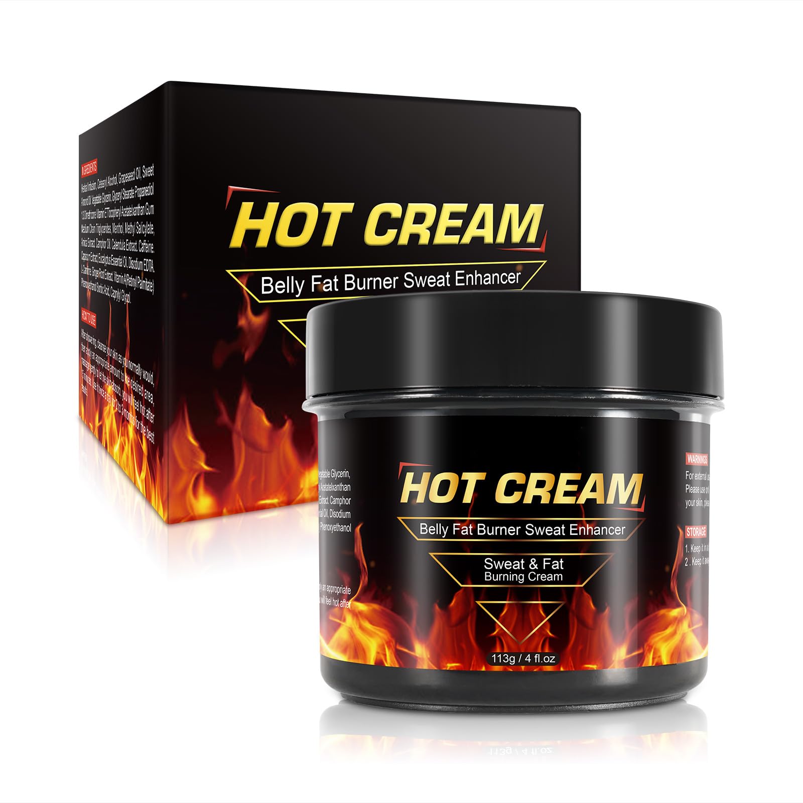KITNOBLIS Hot Sweat Cream bottle with warming formula for workouts.