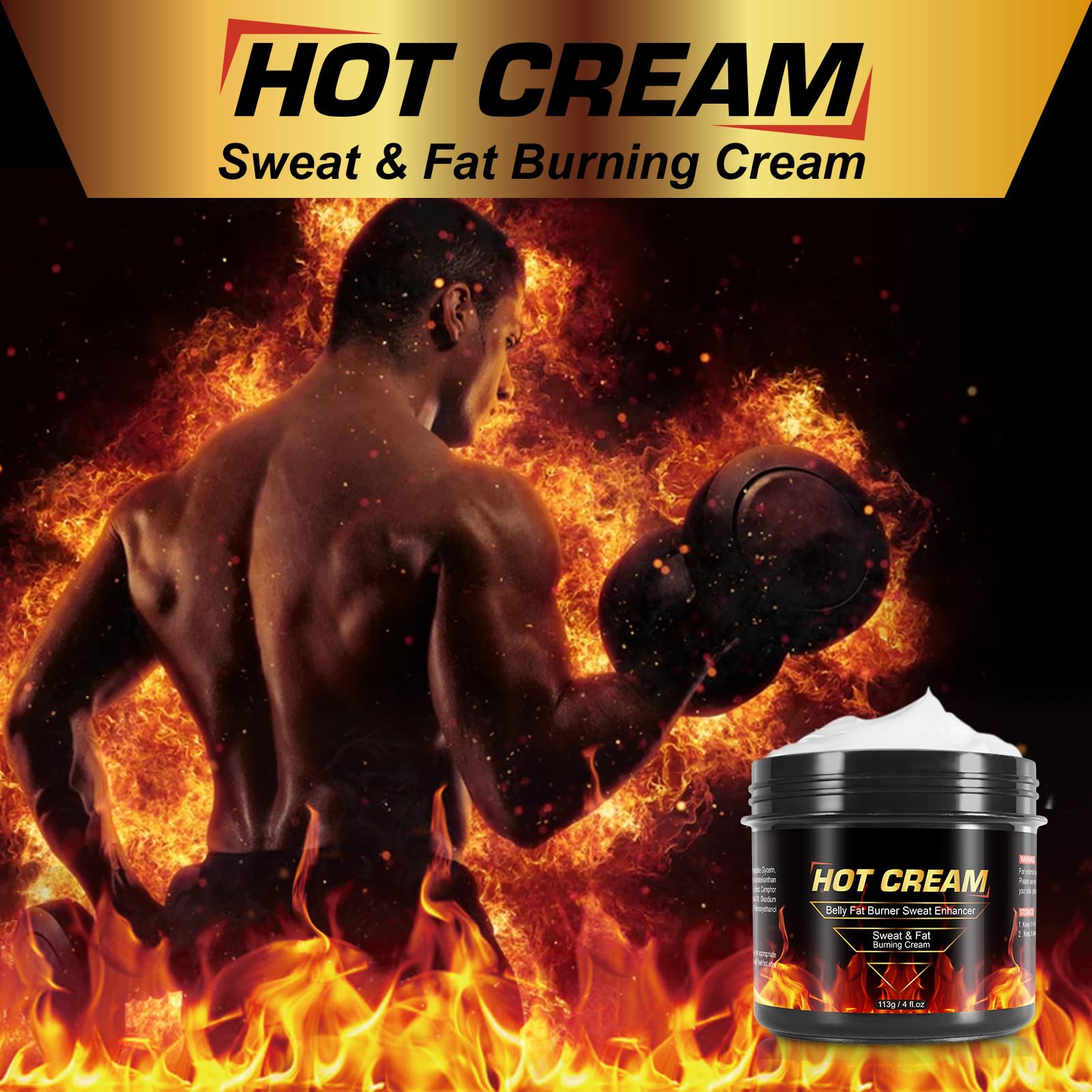 KITNOBLIS Hot Sweat Cream final product shot with smooth finish.
