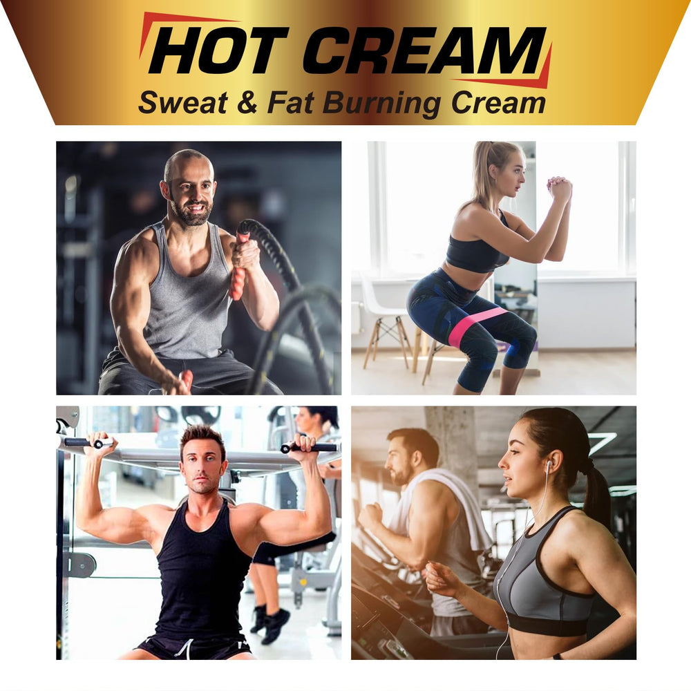 KITNOBLIS Hot Sweat Cream massage in circular motions for absorption.