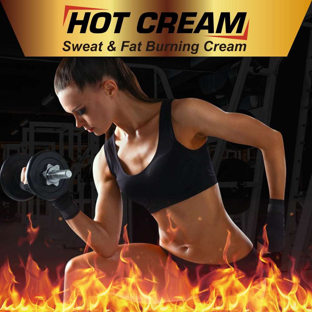 KITNOBLIS Hot Sweat Cream texture close-up ready for use.