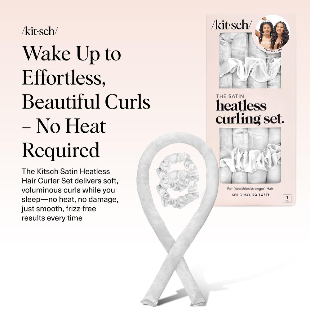 Kitsch 34-inch heatless curler rod shown for smooth waves.
