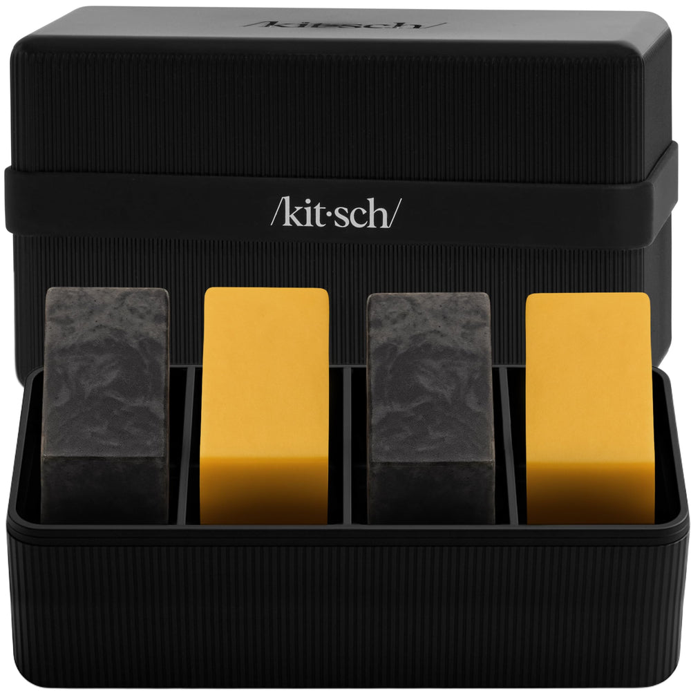 Kitsch 4-Compartment Travel Soap Case with four sections for organized travel and spill prevention
