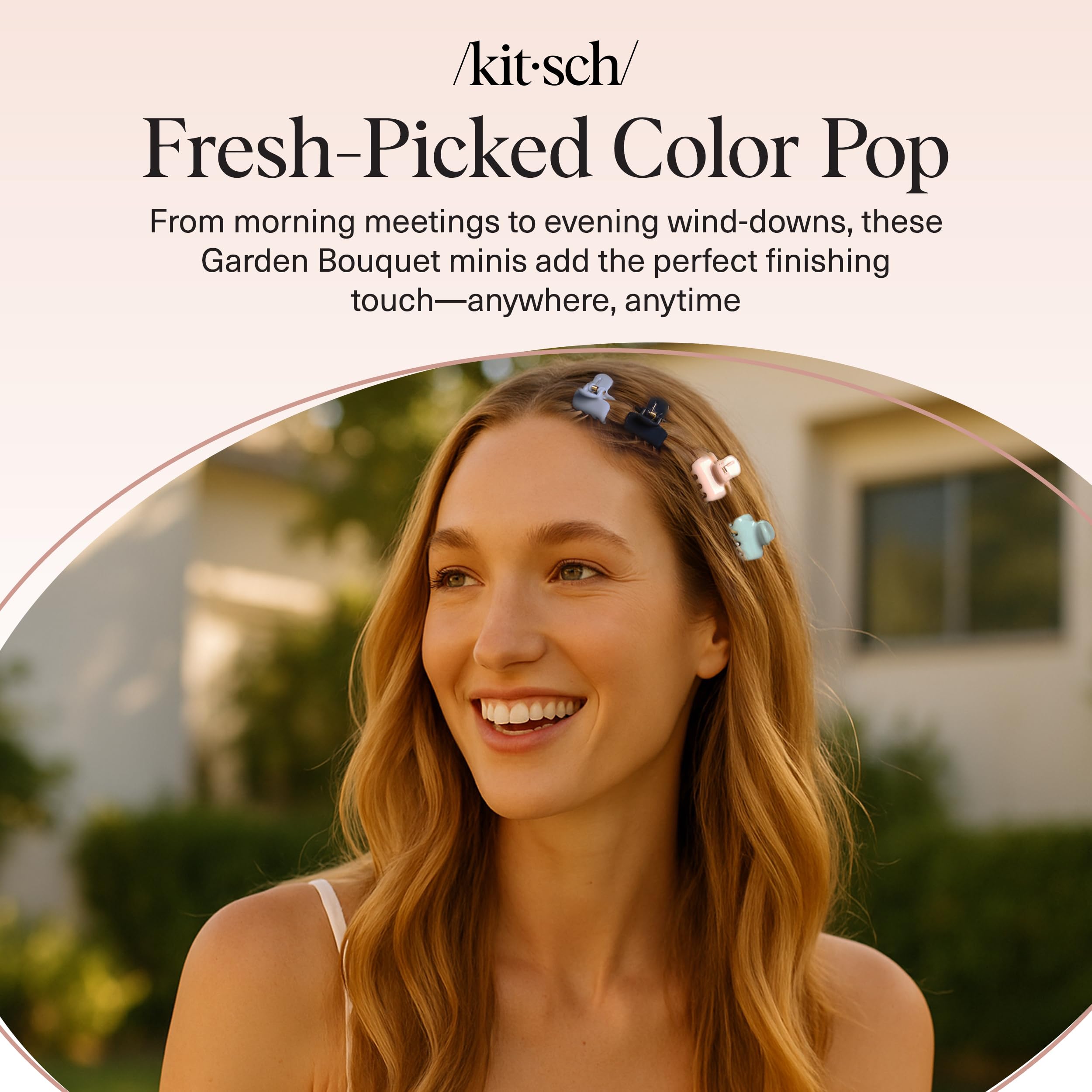 Kitsch 8pc set display shows versatile color options for outfits.