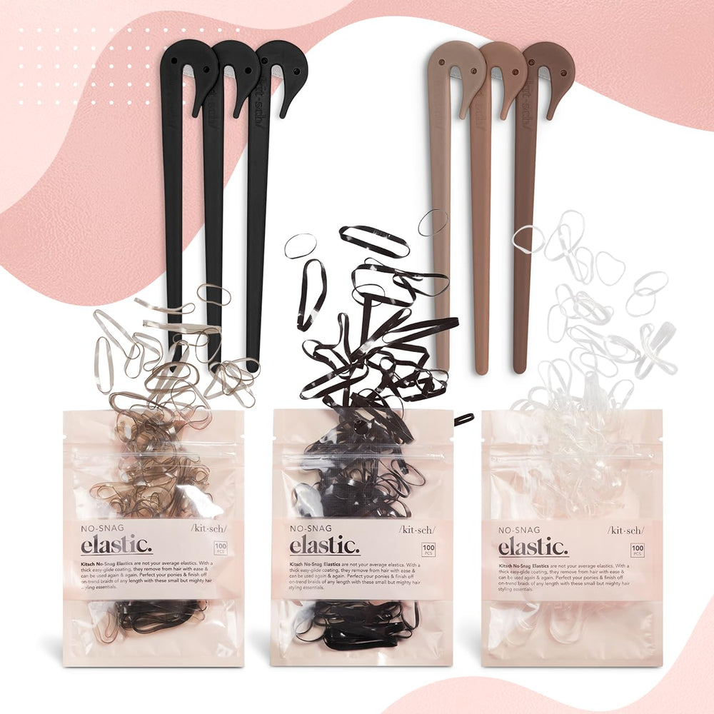 kitsch-acabado-suave-coleas gomas que protegen el cabello durante coletas