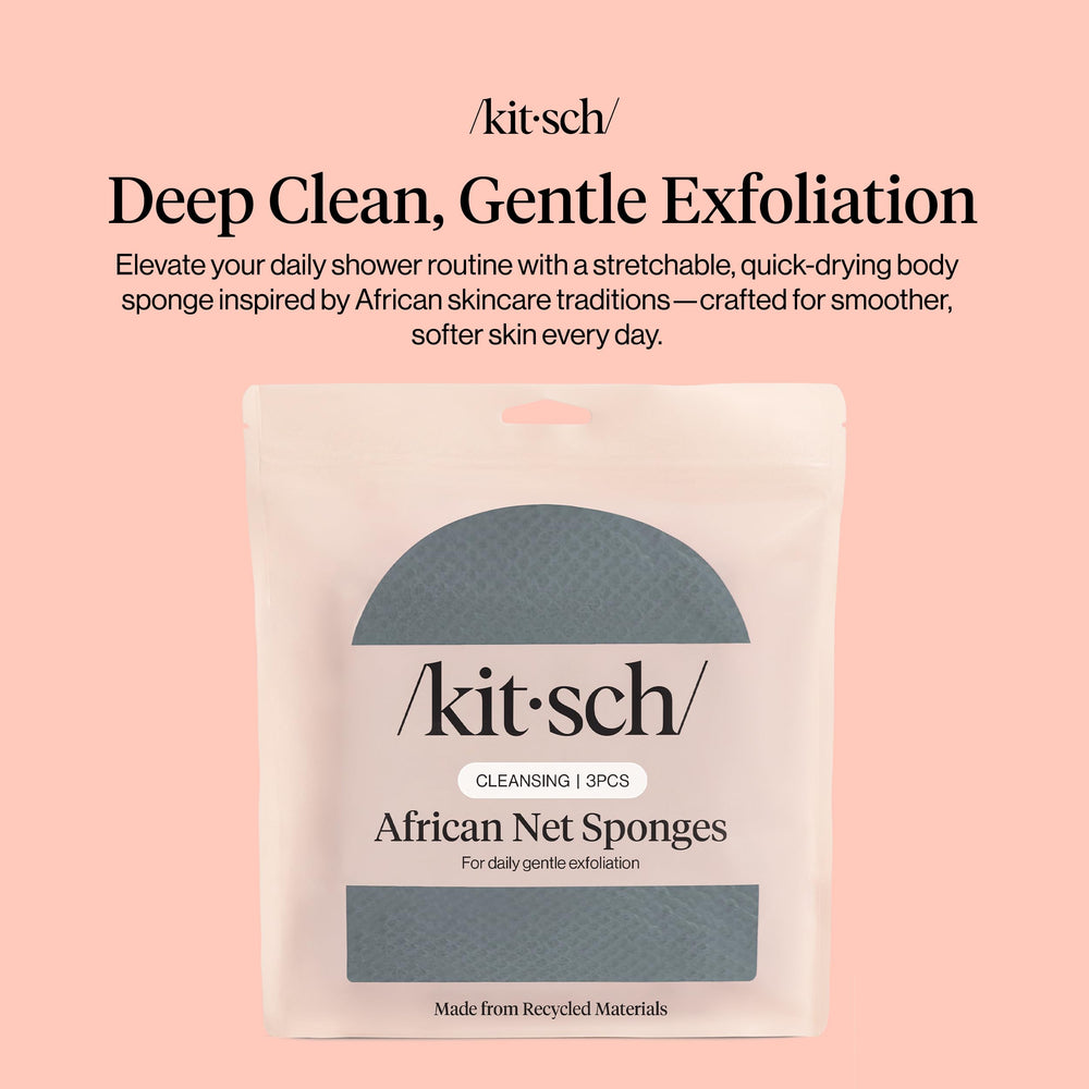 Kitsch Esponja Red Africana alcanza la espalda para limpieza completa