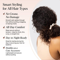 Kitsch scrunchies suitable for all hair textures from thick to fine.