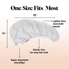 Kitsch anti-frizz microfiber towel helps streamline post-shower styling.
