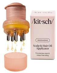 Kitsch aplicador de aceite capilar con cerdas de acero inoxidable para masaje suave.