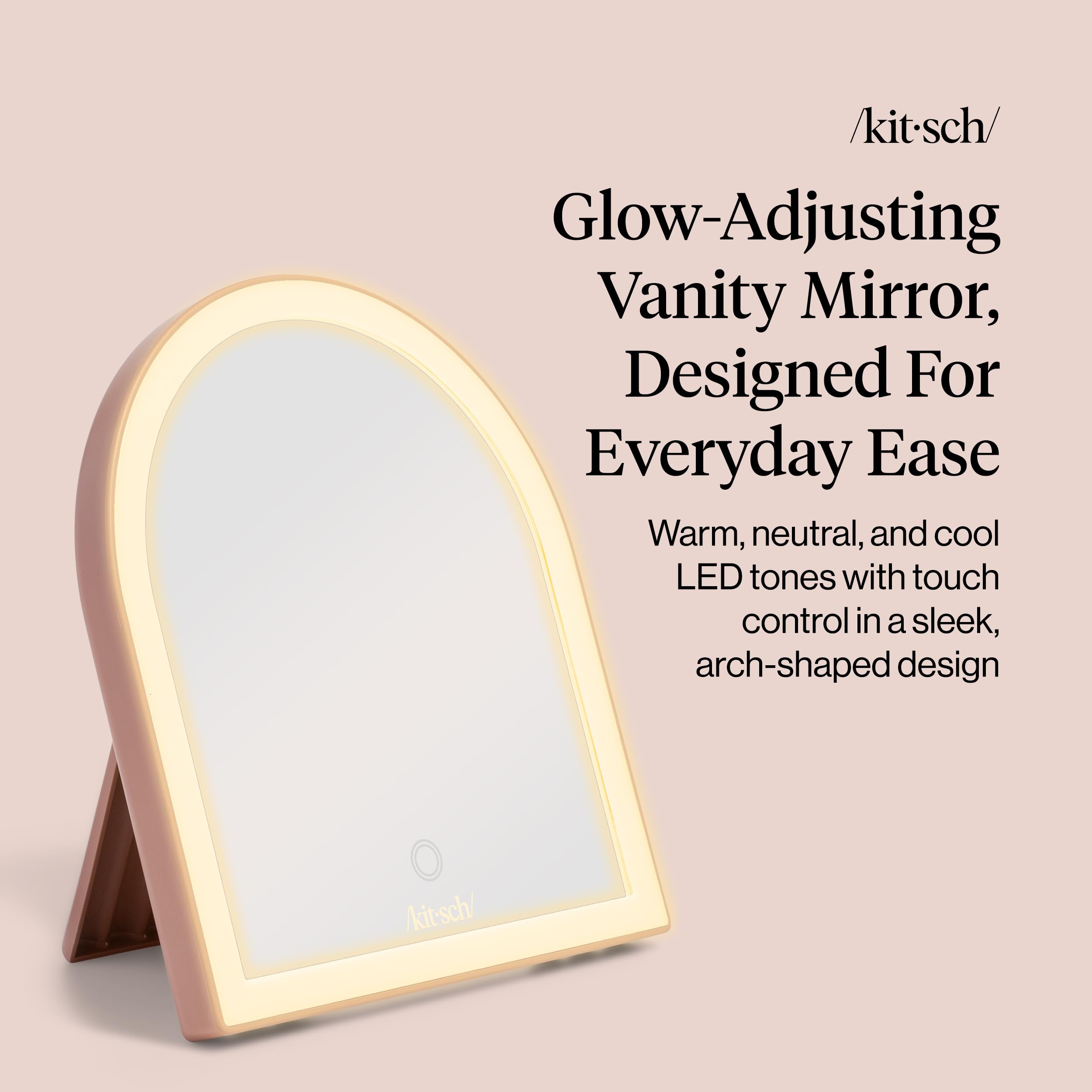 Kitsch Arch Desk Vanity Mirror LED makeup surface for flawless application