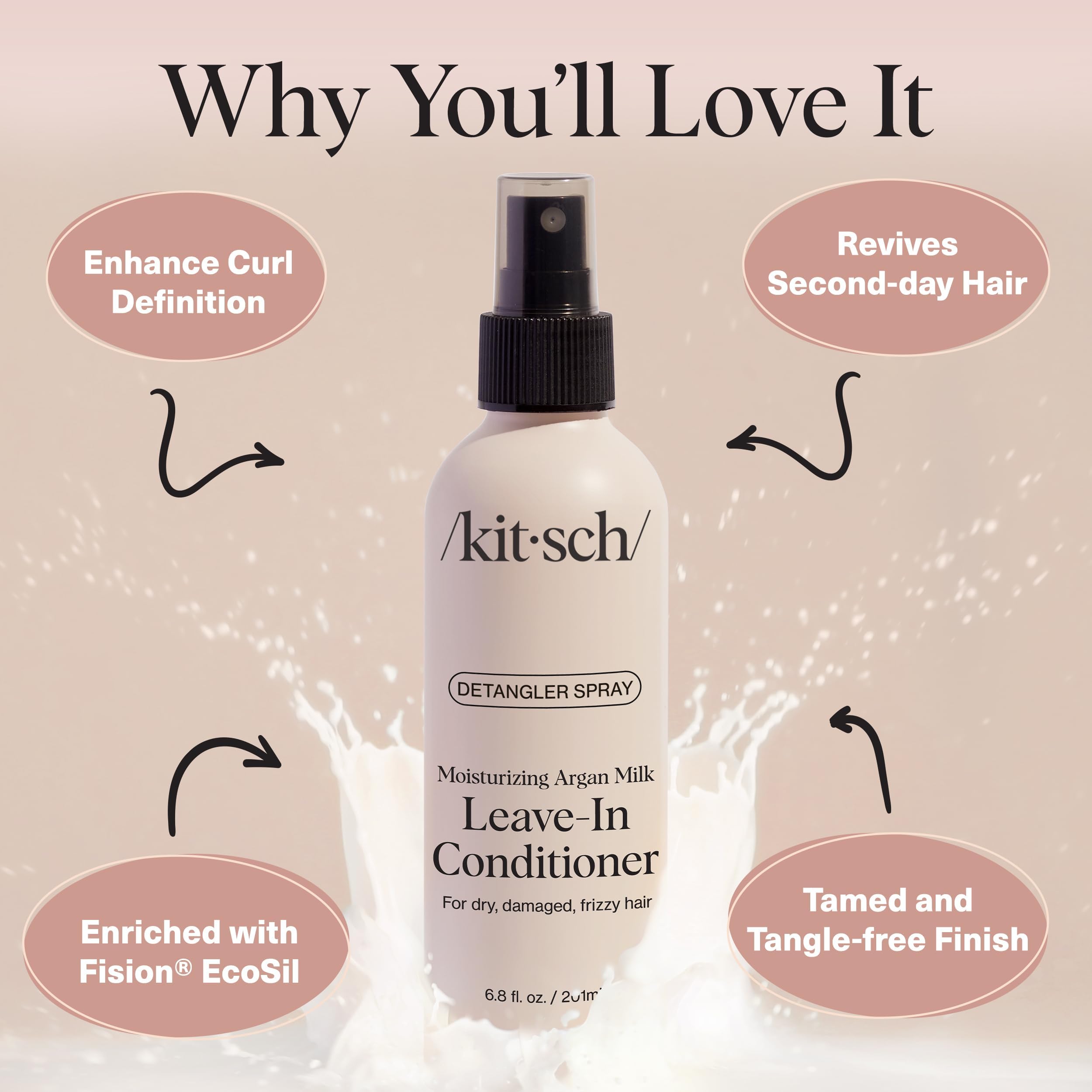 Kitsch Argan Milk Spray brillo natural sin pesadez