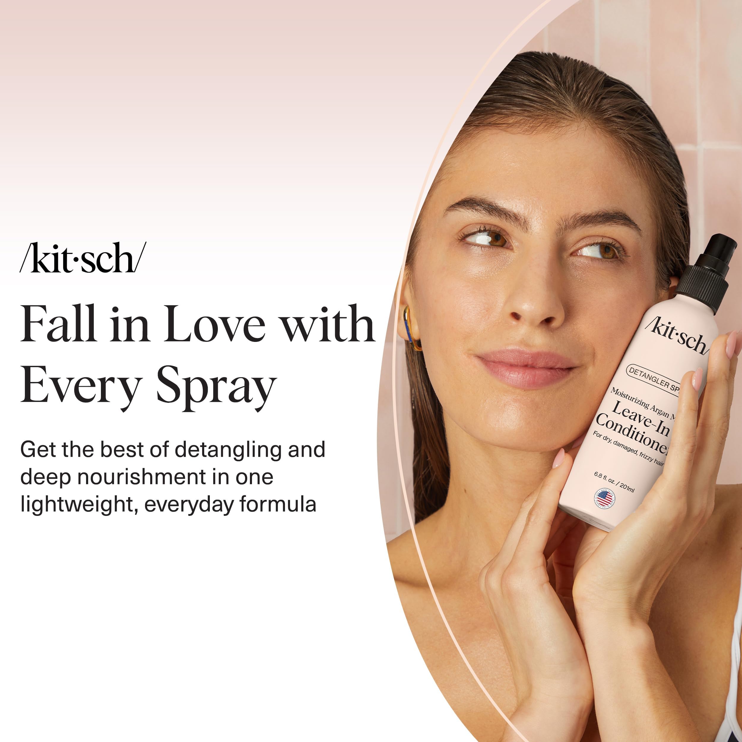 Kitsch Argan Milk Spray empaque sostenible y amigable con el ambiente