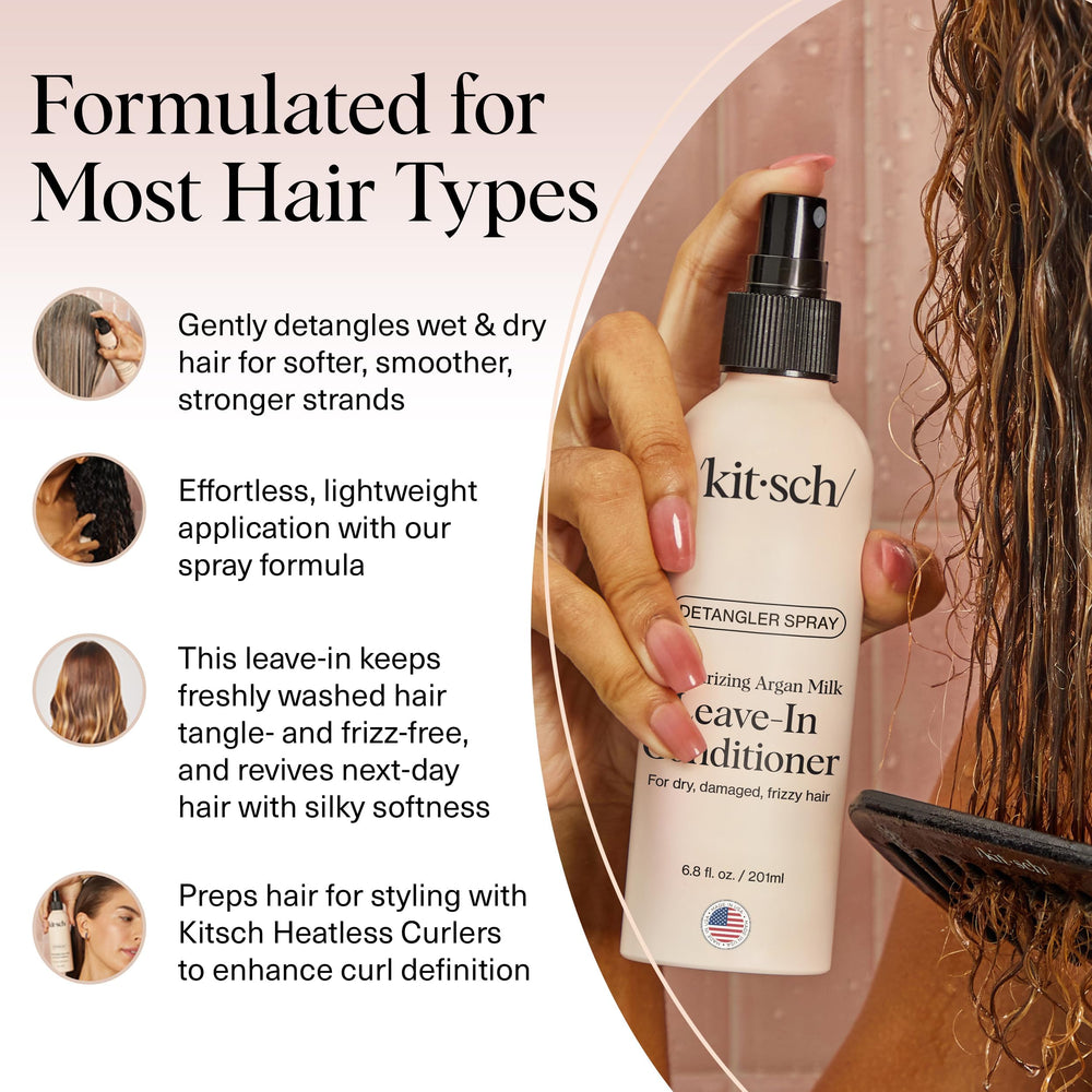 Kitsch Argan Milk Spray mejora la manejabilidad del cabello fino