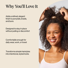 Kitsch aro para pelo dorado para trenza, añade brillo sutil.