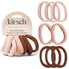 Kitsch bandas sin daño Rosewood, 8 piezas, ideal para uso diario sin tirones