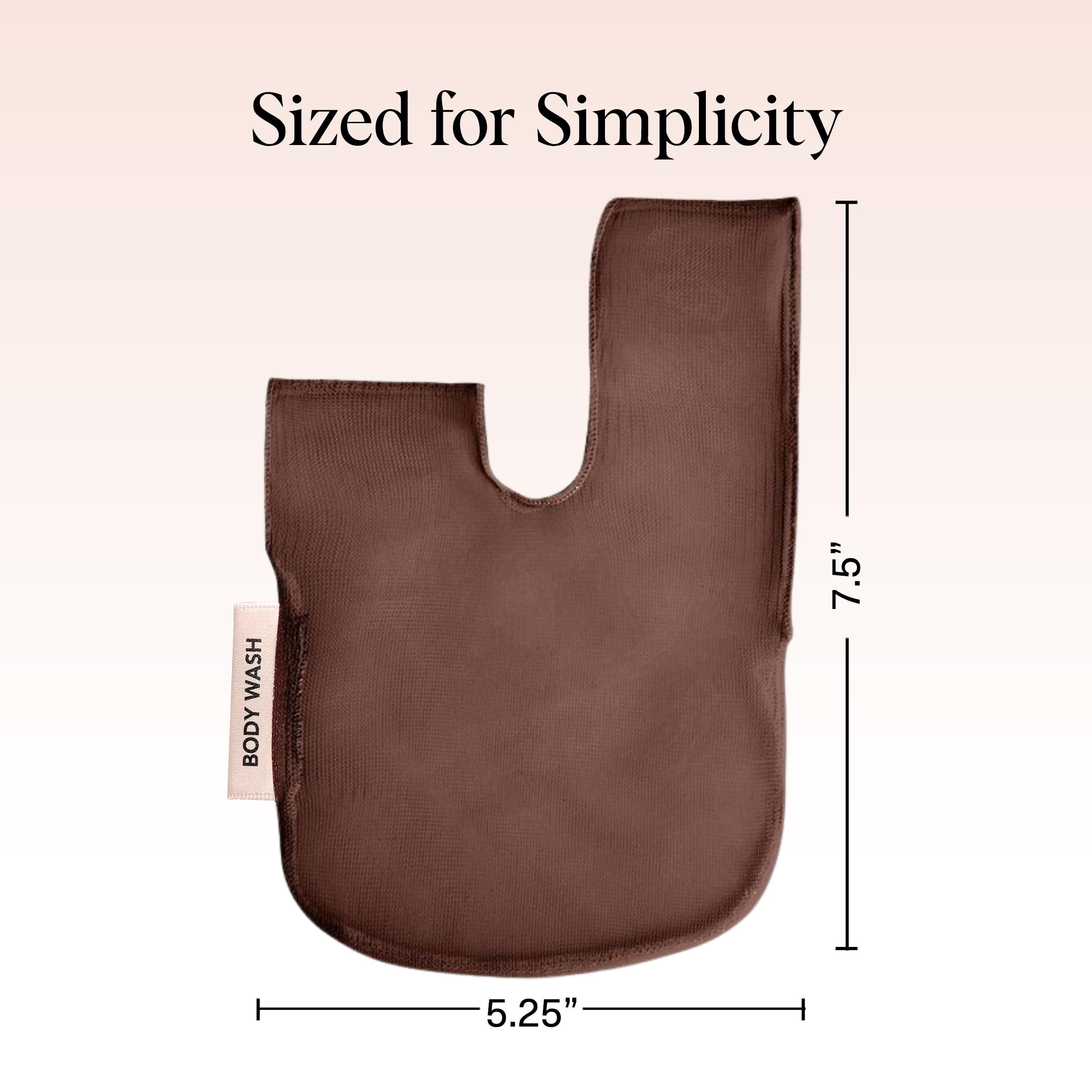 Chocolate color pouch complements modern bathroom decor and stays clean