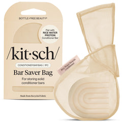 Kitsch Bar Soap Saver Pouch with patented mesh for longer-lasting bars.