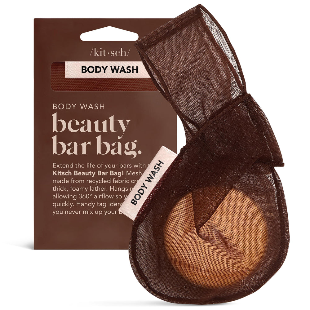 Recycled rPET mesh fabric supports sustainable bottle-free beauty storage
