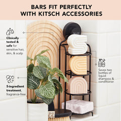 Kitsch barra 5 ingredientes natural limpia suavemente cabello y piel sensible.