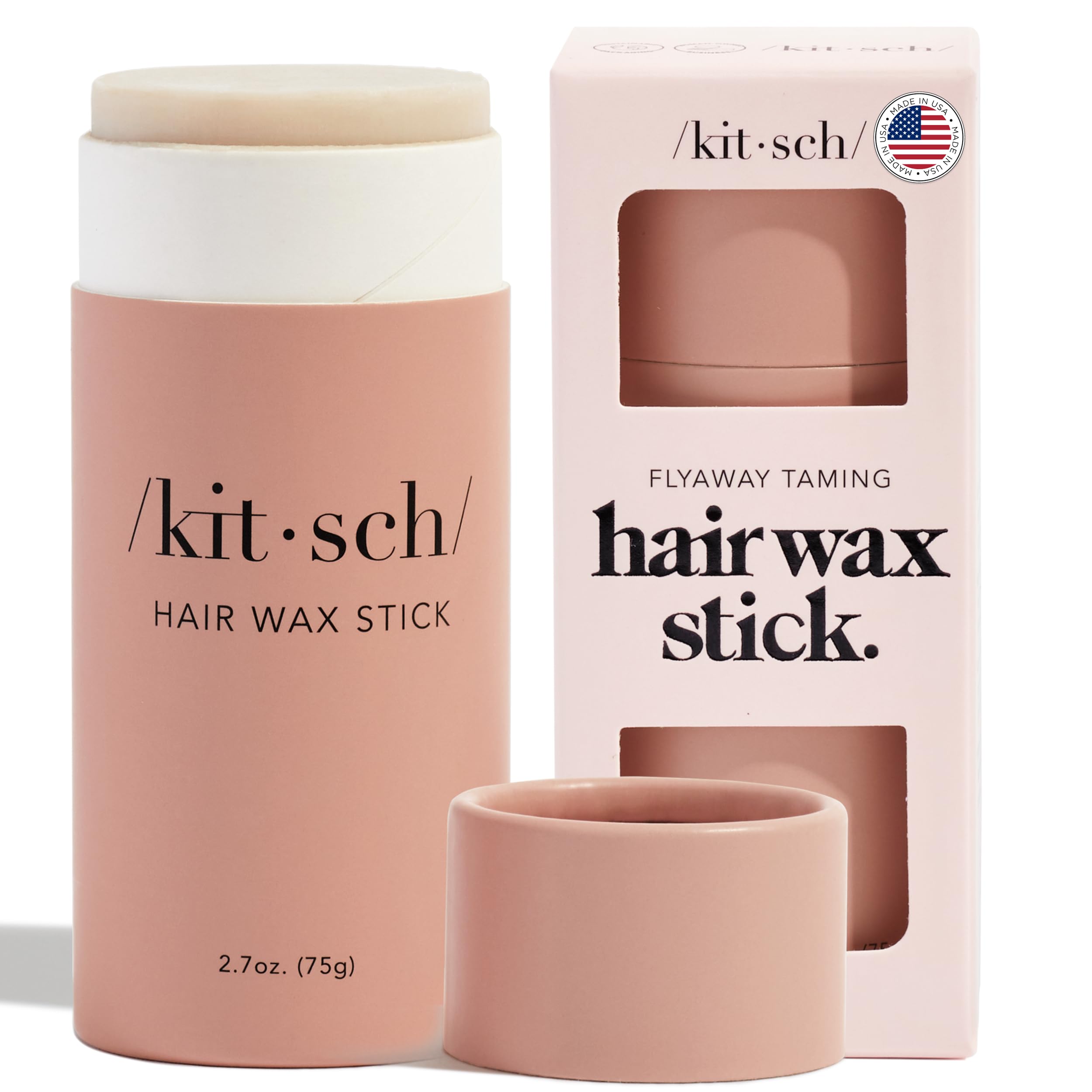 Kitsch barra cera para pelo para mujeres y hombres, controlando frizz y look pulido.
