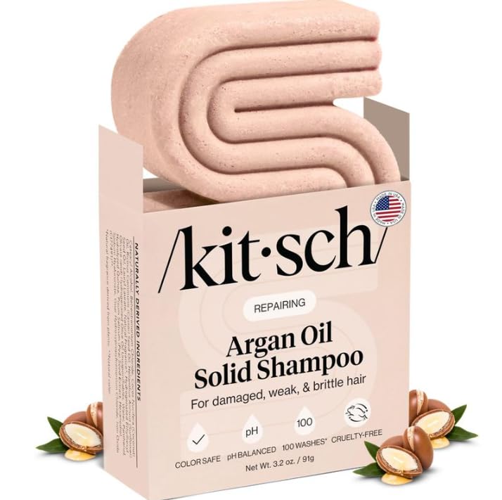 Kitsch barra champú argán: reparación del cabello dañado y nutrición profunda.
