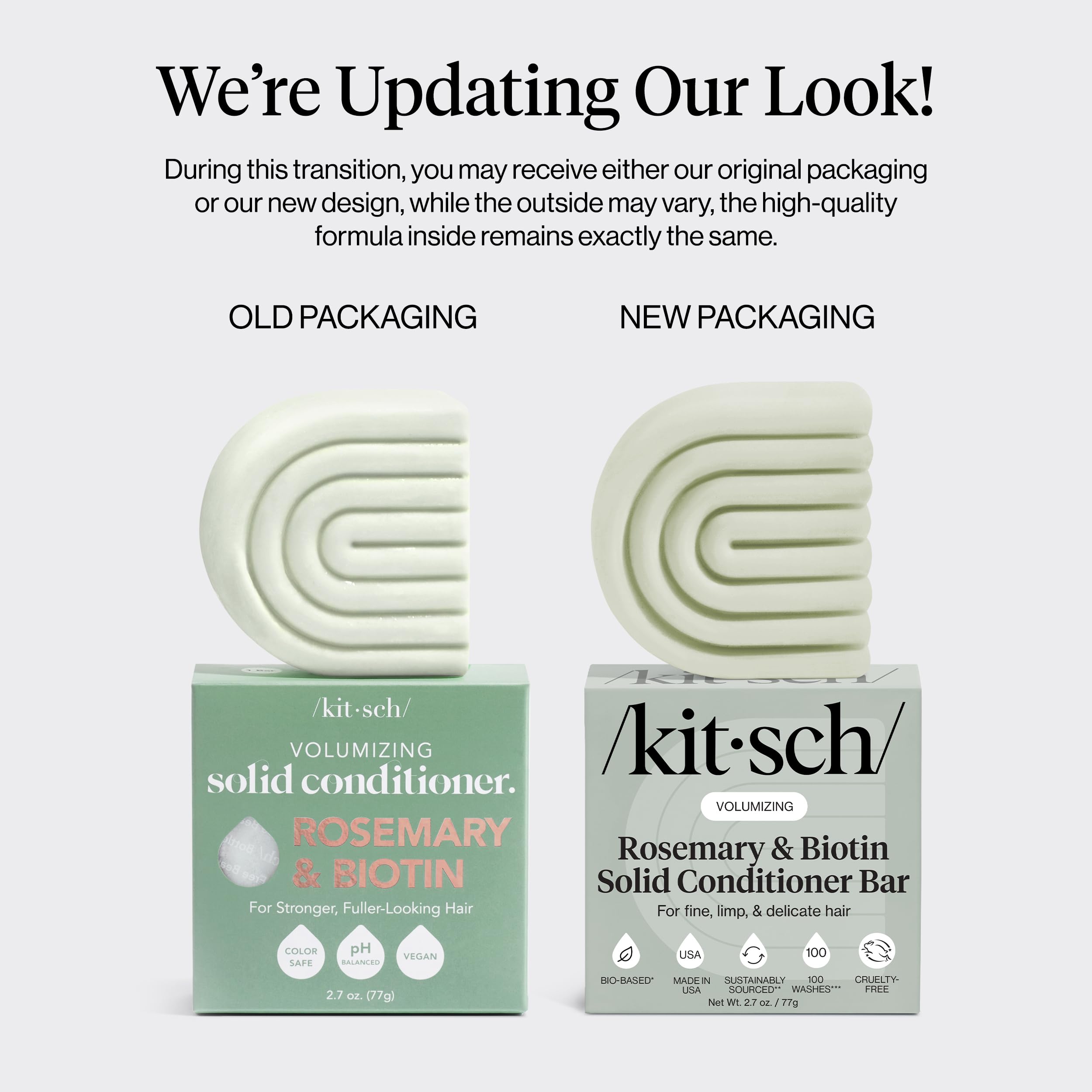 Kitsch barra condicionador romero-biotina aporta densidad y brillo al cabello fino.