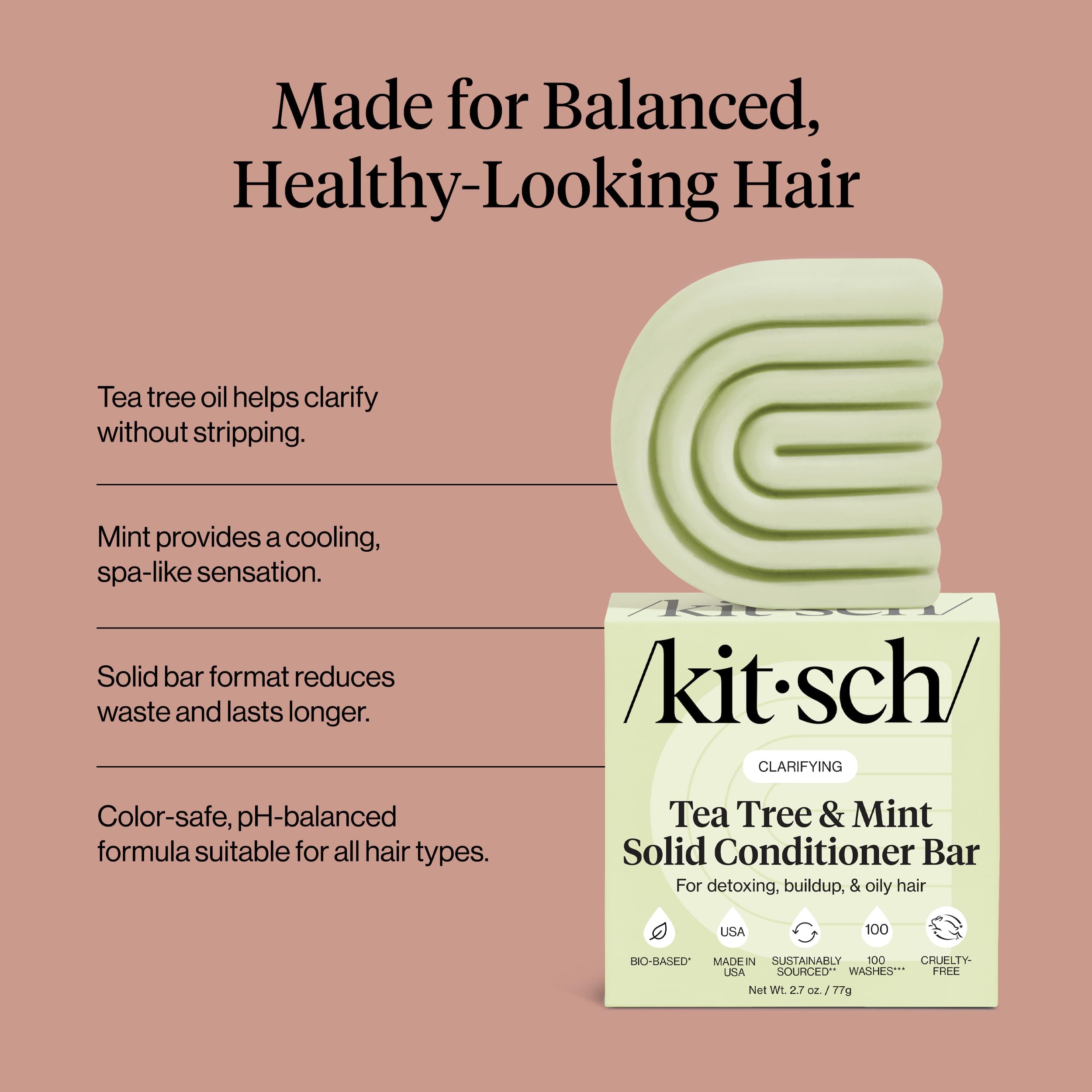 Kitsch barra-condicionador-vegan, opción ética para el cuidado capilar.