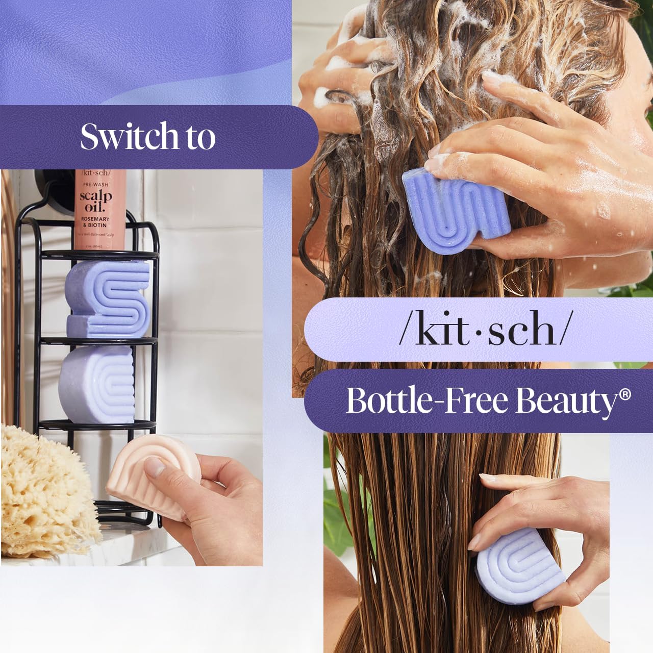 Kitsch biotin bar enhances color-treated hair shine and solidity