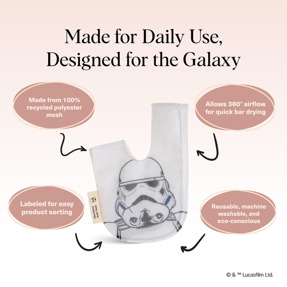 Kitsch Stormtrooper bolsa de jabón malla, secado rápido.