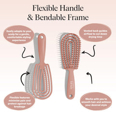 Kitsch bounce curl brush for shine and frizz control.