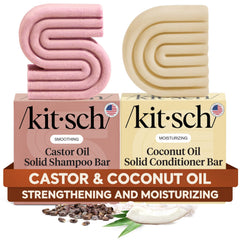 Kitsch Castor Oil Shampoo Bar close-up showing scalp nourishment