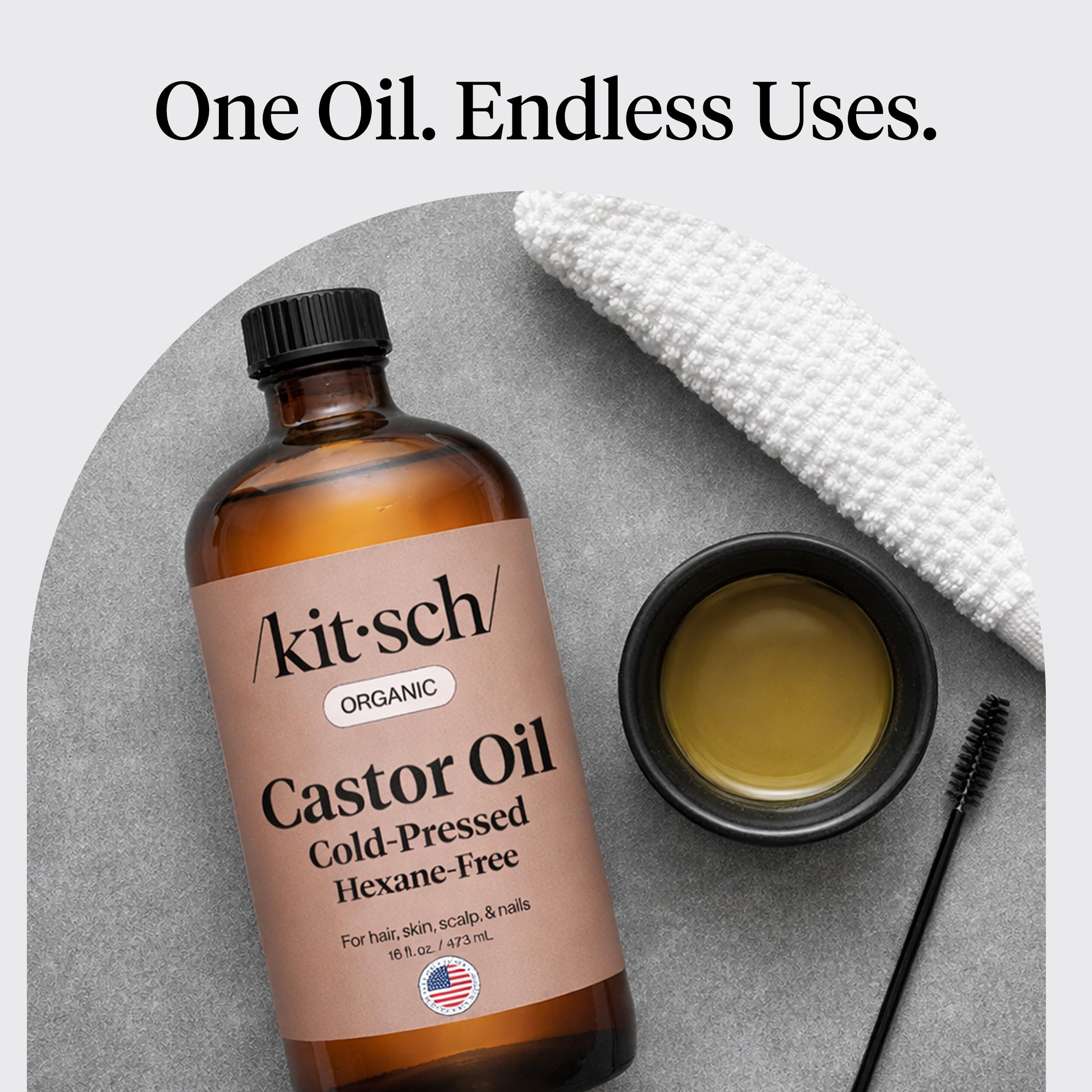 Kitsch Castor Oil skin-nails-care nurtures skin and cuticles for a smoother glow