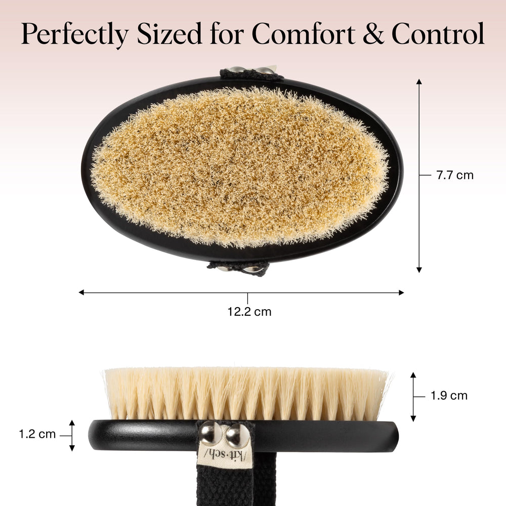 Kitsch cepillo corporal con agarre ergonómico para brazos y piernas