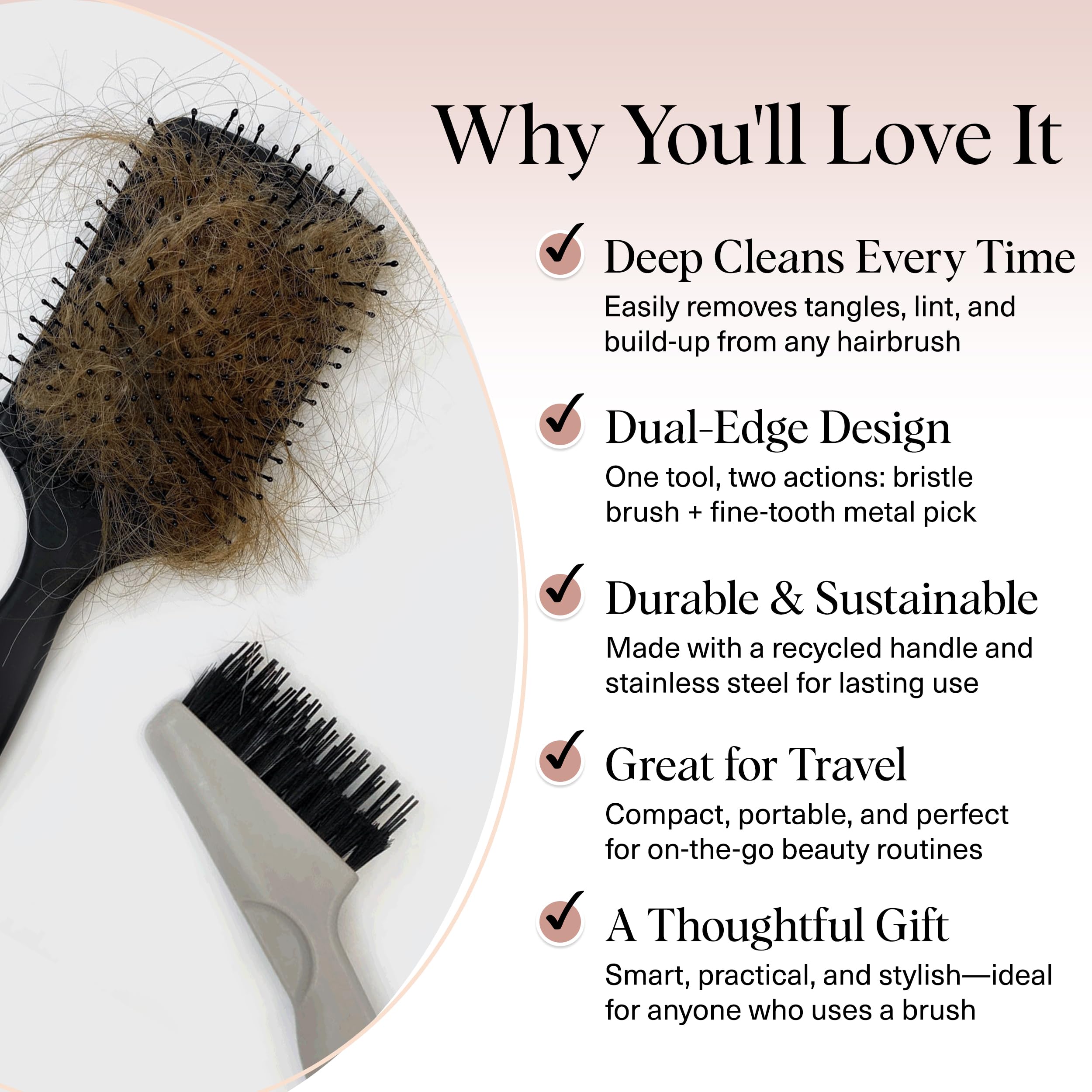 Kitsch cerdas durables que limpian pelos y suciedad sin dañar.