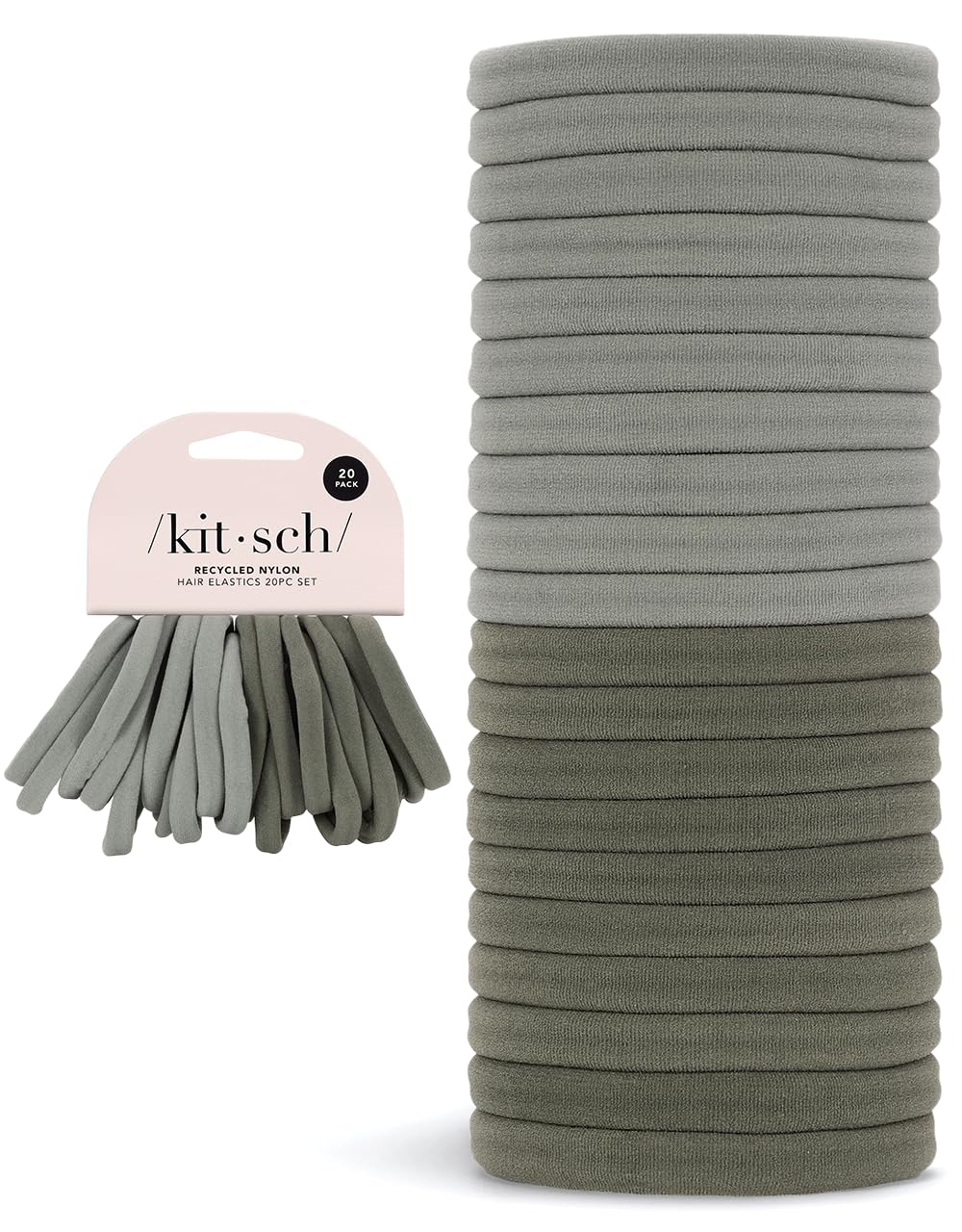 Kitsch cinta de pelo nylon sin dragado para peinado diario sin tirones