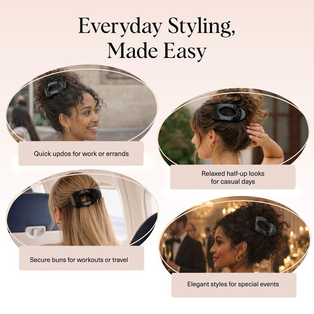 Kitsch clip antideslizante para cabello liso o rizado durante todo el día