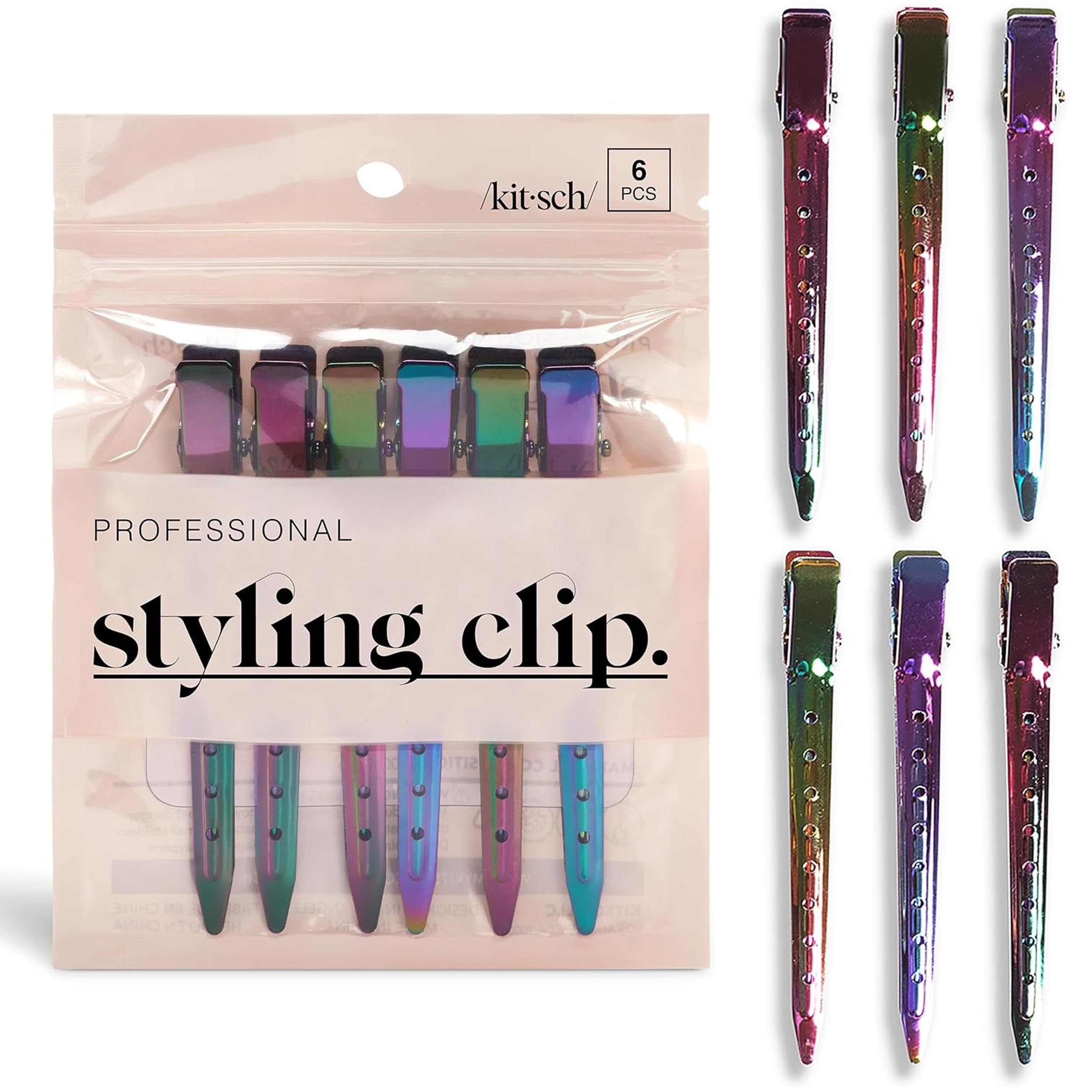 Clips alligator Kitsch profesionales de 3-5 pulgadas para salón, agarre firme.